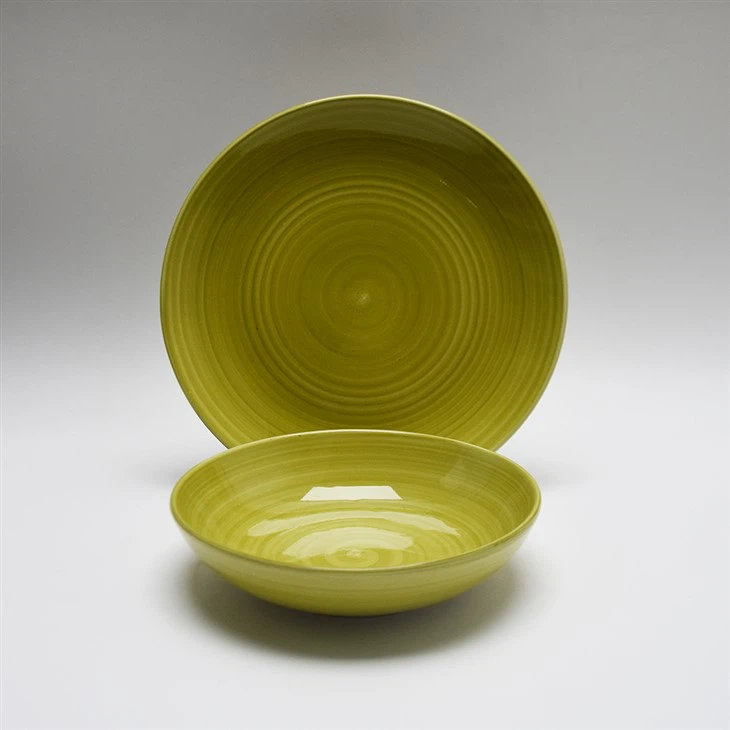 Plain Color Glazed Handpainted Stoneware Dinnerware Collection