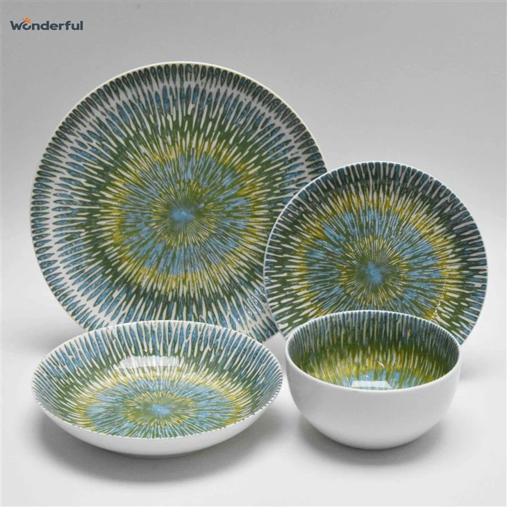 Radiant Burst Ceramic Dinnerware Set